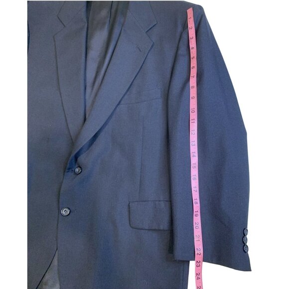 Heisman Trophy Collection Suit Mens Large Navy 2 Piece Made in USA 2 Button - Picture 9 of 16